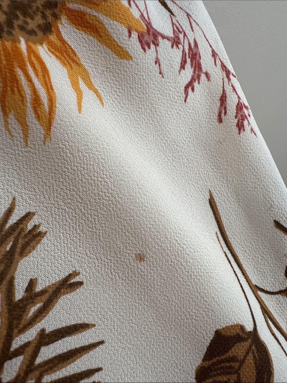 Reformation Floral Tie-Shoulder Maxi Dress in Cream with Mustard & Blue - Picture 6 of 12